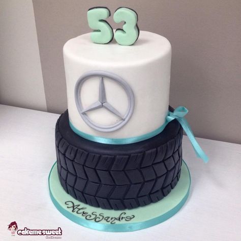 Tire Mercedes cake - Cake by Naike Lanza Car Cakes For Men, Bmw Cake, Tire Cake, Birthday Cake For Boyfriend, Cake Design For Men, Cake For Boyfriend, Cars Birthday Cake, 50th Cake, Car Birthday Theme