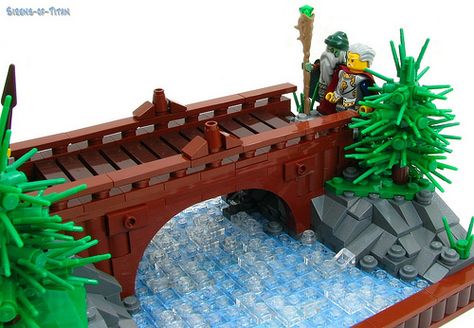 Bridge to Pliska | Alex P | Flickr Lego Bridge, Lego Station, Lego Christmas Village, Lego Village, Lego Winter, Lego Organization, Dragon Riders, Lego Universe, Lego Christmas