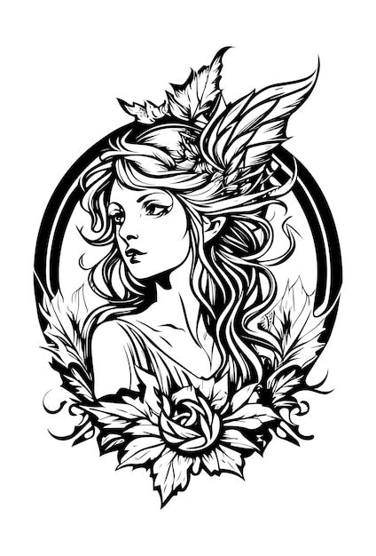 Bike Stickers Design Ideas, Angel Sketch, Leaf Wings, Pyrography Patterns, Angel Drawing, Adult Colouring Pages, Fairy Artwork, Black And White Sketches, 1 Tattoo