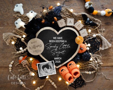 Halloween Pregnancy Announcement Digital, Pregnancy Announcement Template Social Media, Baby Announcement Halloween, Editable DIY Template Spooky Birth Announcement, Pregnant Halloween Announcement, Big Sister Fall Announcement, Pumpkin Announcement Pregnancy, Halloween Theme Baby Announcement, October Due Date Announcement, Halloween Costume Pregnancy Announcement, Spooky Pregnancy Announcement, Fall Pregnancy Announcement Baby #2