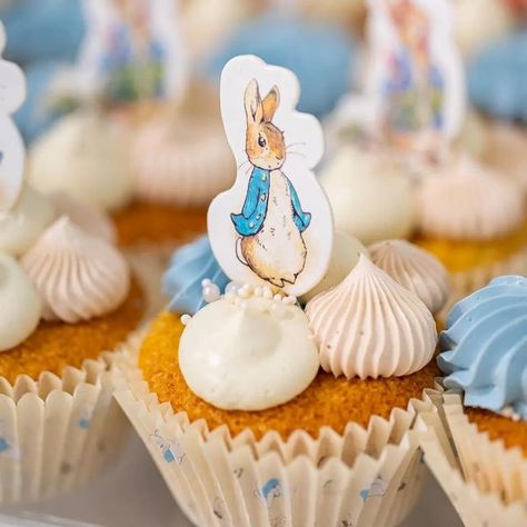 Peter Rabbit Cupcakes, Rabbit Cupcakes, Peter Rabbit Cake, Theme Cupcakes, Jumping Castle, Peter Rabbit Party, Buttercream Cupcakes, Dream Party, Kids Party Decorations