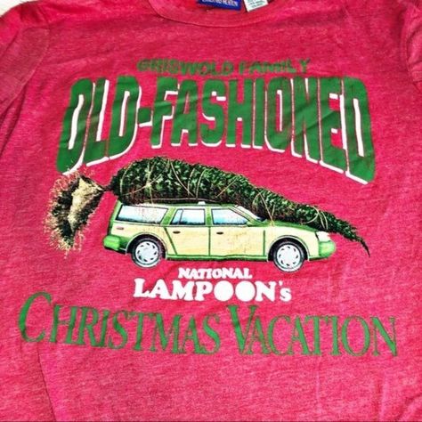 National Lampoon's Griswold Family Christmas Vacation T-shirt
Size M
Red
Griswold Old-Fashioned Family Vacation Printed on the front
Showcasing the favorite scene of picking their Christmas tree
National Lampoon
60% Cotton
40% Polyester


#Christmas Christmas Vacation Costumes, Griswold Christmas Vacation, Christmas Vacation Movie, Christmas Vacation Shirts, Nostalgic Photos, Griswold Family Christmas, Christmas Eve Boxes, Griswold Family, Griswold Christmas