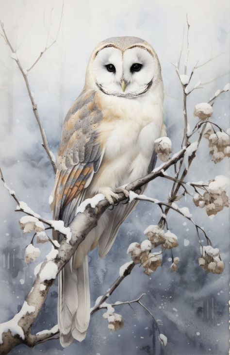 Snow Owl Drawing, Owl Wallpaper Backgrounds, Snow Owl Painting, Snow Owl Art, Snowy Owl Drawing, Owl Artwork Illustrations, Barn Owl Illustration, Barn Owl Painting, Snowy Owl Art