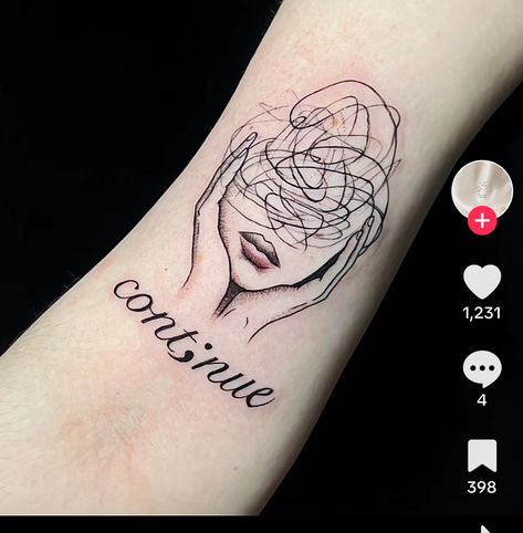 Healing Tattoo Ideas, Health Tattoo Ideas, Mental Health Tatoos Ideas, Tatoos Design, Awareness Tattoos, Mental Health Tatoos, Chaos Tattoo, Survivor Tattoo, Brain Tattoo