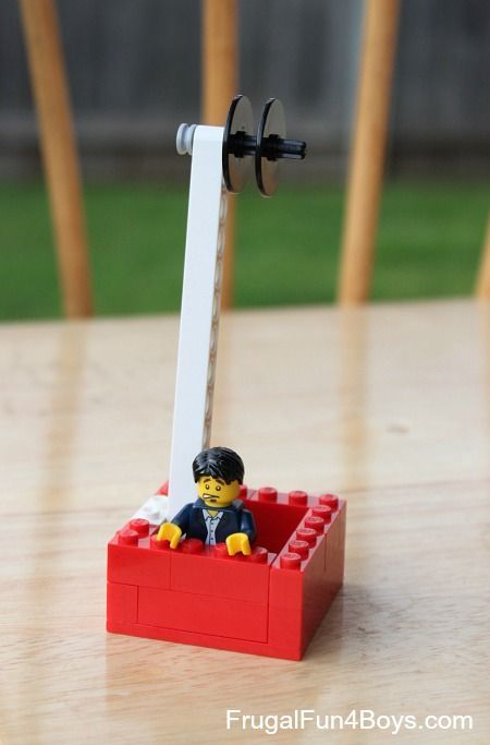 Build a LEGO Zipline Lego Zipline Instructions, Lego Zipline, Construction Preschool, Used Legos, Lego Building Instructions, Diy Lego, Lego Activities, Learning Games For Kids, Lego Creative