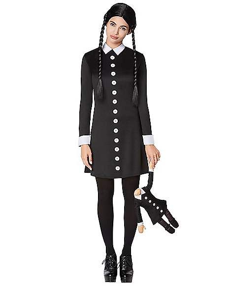 Adult Wednesday Addams Costume, Morticia Addams Costume, Wednesday Addams Dress, Wednesday Addams Costume, Addams Dress, Addams Family Costumes, Dress Tights, The Addams Family, Group Costumes