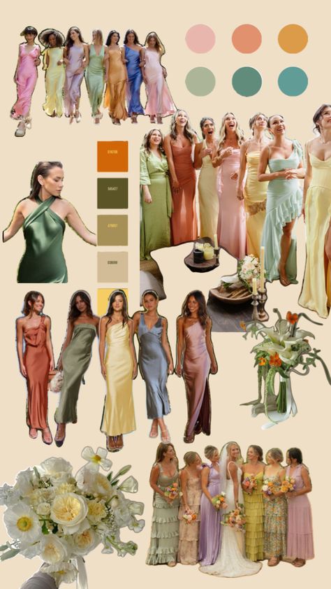 Bridesmaid Color Scheme, Bridesmaid Colors, Bridesmaids Dresses, Spring Wedding, Perfect Wedding, Wedding Colors, Color Schemes, Dream Wedding, Wedding Planning