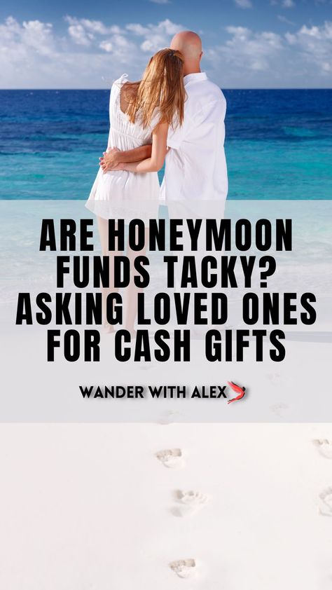 Nervous about sharing a honeymoon fund with your guests in lieu of a traditional wedding registry? Check out these tips! Honeymoon Fund Poem, Honeymoon Fund Wording, Honeymoon On A Budget, Cash Gifts, Honeymoon Registry, Honeymoon Fund, Honeymoon Planning, Luxury Honeymoon, Cash Gift