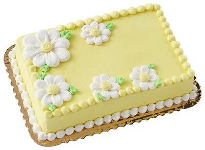 Daisy Sheet Cake, Slab Cake, Cake Yellow, Sheet Cake Designs, Sheet Cakes, Yellow Daisy, Sheet Cake, Yellow And Green, Cake Designs