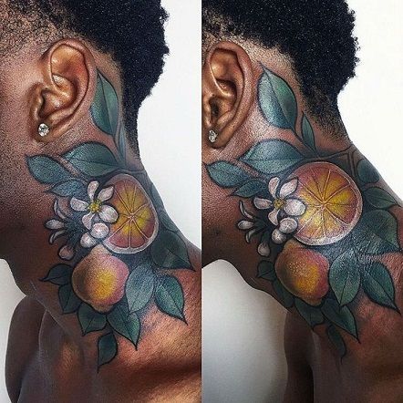 9 Beautiful Tattoos On Dark Skin For Males And Females Yellow Tattoo, Design Tatuaje, Tattoo Ink Colors, Dark Skin Tattoo, Skin Color Tattoos, Small Wave Tattoo, Dark Tattoos, Tattoos Inspiration, Blue Tattoo