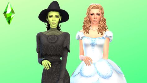 Wicked cc Wicked Sims 4 Cc, Wicked Musical, Queen Hair, Ts4 Cc, Wizard Of Oz, Sims Cc, Formal Gowns, Skin Color, Sims 4