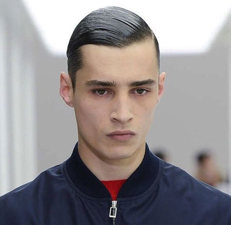 Slicked Hair Men, 90s Men Hairstyles, Hairstyle Side Part, Slicked Back Hairstyle, Slicked Back Hairstyles, Back Hairstyle, Slick Back Hair, Side Part Haircut, Male Haircuts