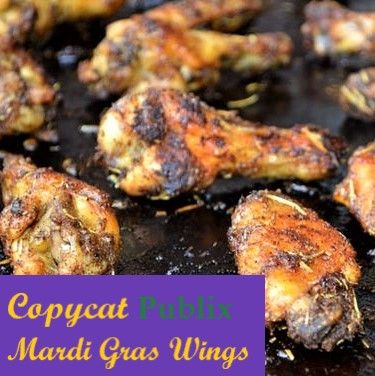 Mardi Gras Wings Recipe, Louisiana Rub Wingstop Recipe, New Orleans Chicken Wings, Wingstop Cajun Wings Recipe, Mardi Gras Chicken, Mardi Gras Wings, Popeyes Mardi Gras Mustard Recipe, Mardi Gras Chicken Wings, Publix Mardi Gras Wings Recipe