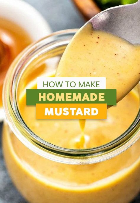 Learning how to make mustard is much easier than you might think. This homemade mustard recipe is super simple. This delicious recipe is a great option for all condiment lovers who want to learn how to easily make mustard at home. To see the full recipe check the link. Home Made Mustard Recipe, Homemade Mustard Recipe, Make Mustard, Homemade Mustard, Mustard Recipe, Homemade Condiments, Condiment Recipes, Air Fryer Dinner Recipes, How To Make Homemade