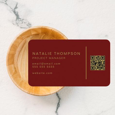 Red Backdrop, Gold Business Card, Social Media Icons, Qr Codes, Simple Elegant, Diy Business, Ways To Save, Online Presence, Red And Gold