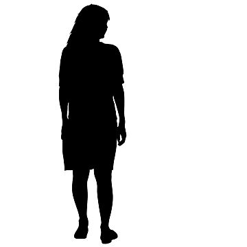 Black Woman Outline, Standing Illustration, Standing Woman, Body Outline, Female Silhouette, Model Woman, Girl Silhouette, Silhouette Png, Girl Standing