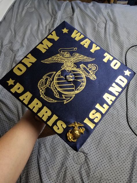 Marine Corps Graduation Cap Usmc Graduation Cap, Jrotc Graduation Cap, Marine Corps Graduation Cap, Military Graduation Cap, Marine Graduation Party, Marine Graduation Posters, Army Graduation Cap, Navy Graduation Cap, Real Preppy