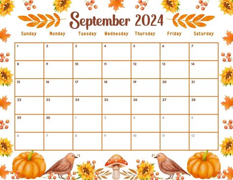 These free monthly calendar printables are for the month of September! The cute fall calendar is a printable PDF-perfect for a classroom! September Calendar Printable, Fall Calendar, Homeschool Calendar, Free Monthly Calendar, Blank Monthly Calendar, September Calendar, January Calendar, Month Of September, Constitution Day