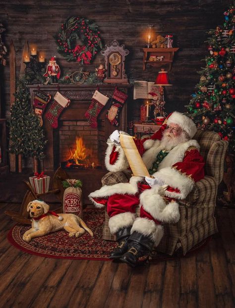 Vintage Santa Claus Pictures, Picture With Santa, Christmas Tree Village Display, Christmas Tree Village, Letters To Santa, Christmas Father, Merry Christmas Gif, Xmas Wallpaper, Vintage Christmas Images