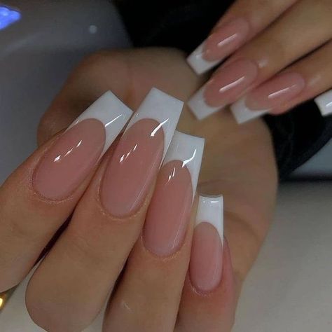 French Manicure Nails, Ombre Acrylic Nails, Work Nails, French Tip Acrylic Nails, Her Nails, French Acrylic Nails, Classy Acrylic Nails, Instagram Nails, Acrylic Nails Coffin Short