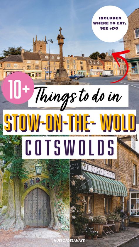 Discover the best things to do in Stow-on-the-Wold Cotswolds, a charming market town in the heart of the Cotswolds. This pretty village in Cotswolds is perfect for a day trip from London. Explore the ancient St. Edward's Church, The Porch House Cotswolds, stow on the world cotswolds house, visit the fascinating Fosse Gallery, and take a scenic walk through the Cotswold countryside. Don't miss the lively Stow-on-the-Wold Market, one of the most popular market towns in the Cotswolds. Cotswolds House, Day Trip From London, Porch House, Stow On The Wold, England Travel Guide, White Cliffs Of Dover, Cotswold Villages, Cotswolds England, Day Trips From London