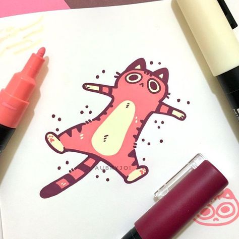 Drawings With Posca Pens, Cartoon Art Styles Animals, Dessin Cute Aesthetic, Drawings With Posca Markers, Posca Tutorial, Acrylic Markers Ideas, Posca Marker Art Ideas, Cartoon Art Animals, Cute Marker Drawings