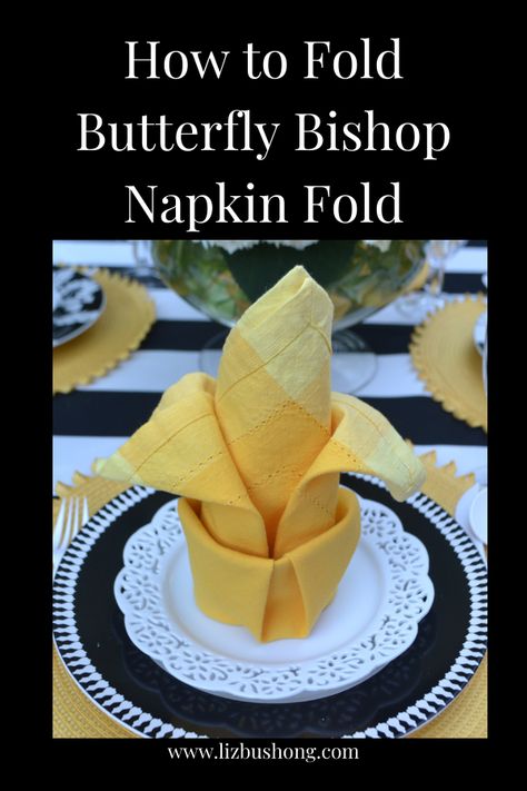 Bishop Hat Napkin Fold, Bishops Hat Napkin Fold, Standing Napkin Fold, Pretty Napkin Folds, Chess Party, Napkins Folding, Bishop Hat, Decorating A Table, Diy Napkin Folding