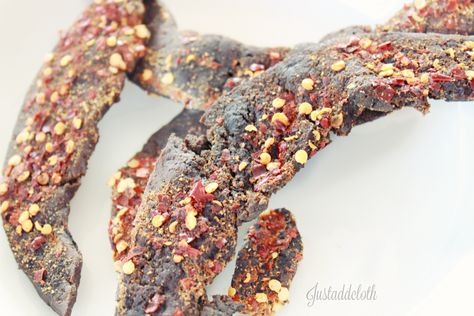 Sweet And Spicy Deer Jerky Recipe, Deer Jerkey, Sweet And Spicy Beef Jerky Recipe, Liver Jerky, Spicy Beef Jerky Recipe, Deer Jerky Recipe, Venison Jerky Recipe, Deer Sausage, Deer Jerky