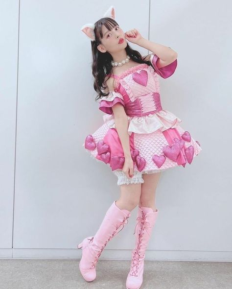 Pink Idol Outfits, Pink Magical Girl Outfit, Jpop Idols Outfits Stage, Jpop Idol Outfits, Japanese Idol Outfits, Jpop Outfits, Jpop Fashion, Idol Costume, Magical Girl Outfit