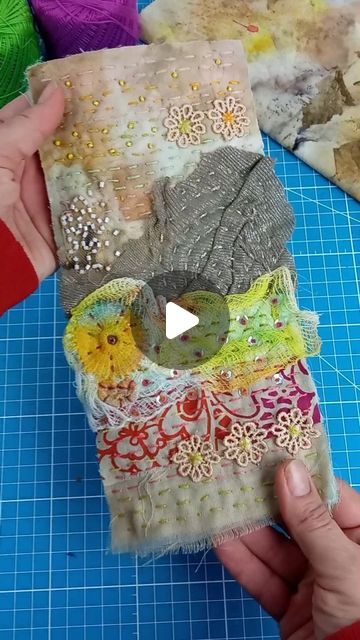 How To Start Slow Stitching, Batting Fabric, Fabric Collage Art Slow Stitch, Lisa Mattock Slow Stitching, Slow Stitching Landscapes, Slow Stitch Butterfly, Fabric Collage, I Can Do It, Slow Stitching