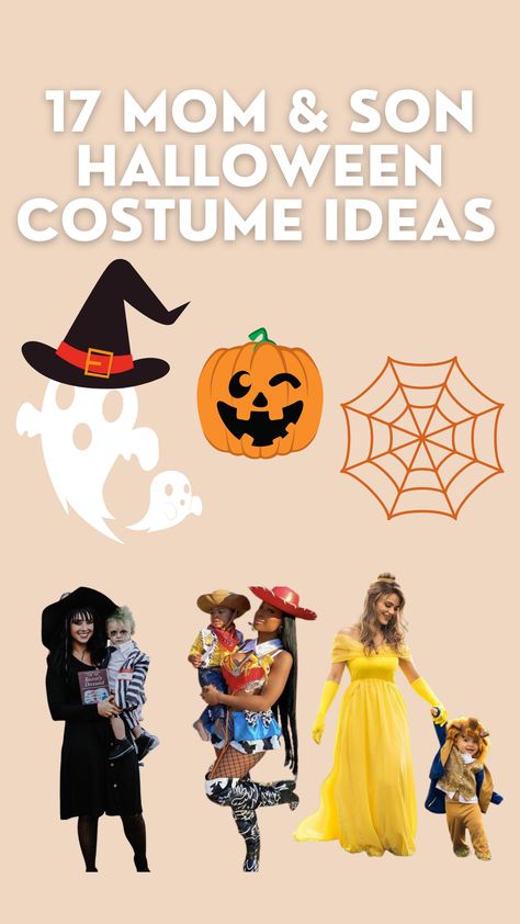 Father Son Halloween Costumes, Mother Son Halloween Costumes, Mom And Son Halloween Costumes, Mom And Son Halloween, Cute Costume Ideas, Mom And Baby Costumes, Mommy Halloween, Toddler Boy Costumes, Mom Halloween Costumes