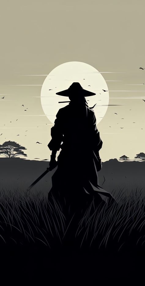 Dark Theme Wallpaper Iphone, Ninja Background, Samurai Pose, 9:16 Wallpaper, Samurai Warrior Tattoo, Bridge Wallpaper, Simplistic Wallpaper, Trippy Iphone Wallpaper, Samurai Wallpaper