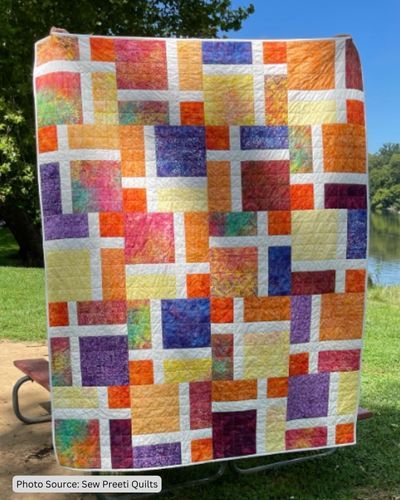 Top 16 Free Easy Layer Cake Quilt Patterns (+10 Bonus Patterns For Sale) Quilt Patterns Using Solids, Large Piece Quilt Patterns, Floating Squares Quilt Pattern, Large Scale Print Quilt Patterns, Rectangle Quilt Blocks Free Pattern, Layer Cake Friendly Quilt Patterns, Free Layer Cake Patterns, Large Quilt Blocks Patterns Free, Charity Quilts Patterns Free