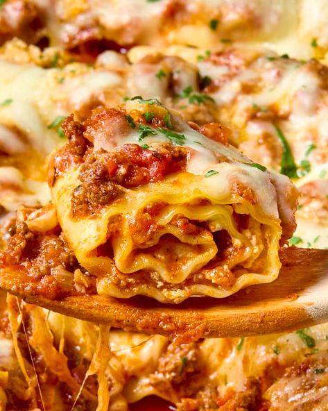 Lasagna Roll-Ups Recipe (Make-Ahead Friendly) | The Kitchn Make Ahead Lasagna, Lasagne Roll Ups, Lasagna Rolls Recipe, Beef Pepperoni, Frozen Lasagna, Lasagna Roll Ups, How To Make Lasagna, Lasagna Roll, Roll Ups Recipes