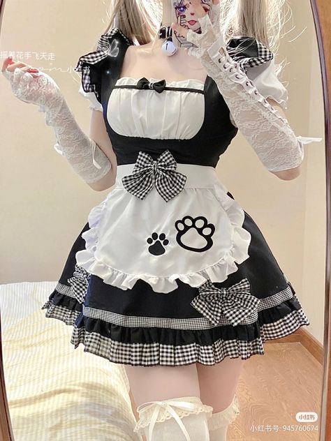 Hot Maid Dress Outfit, Maid Inspired Outfit, Maid Dress Aesthetic, Hot Maid Outfit, Kawaii Maid Outfit, Cat Maid Outfit, Cute Maid Outfit, French Maid Outfit, Maid Hat