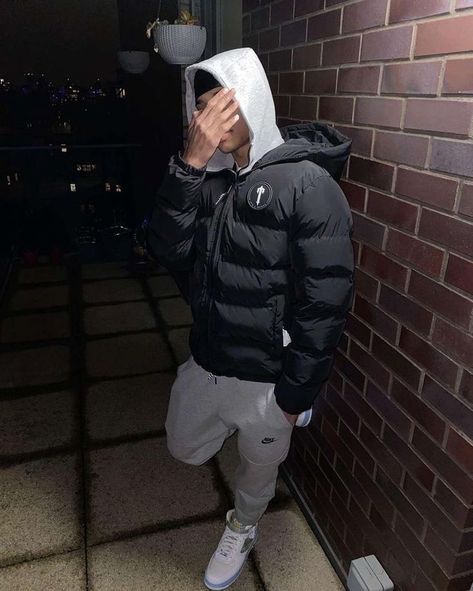 Drill Giyim, Roadmen Boys, Nike Tech Fleece Outfit Men, Nike Tech Tracksuit, Trapstar Jacket, Puffer Jacket Outfit Men, Men Street Outfit, Trapstar Tracksuit, Drill Man