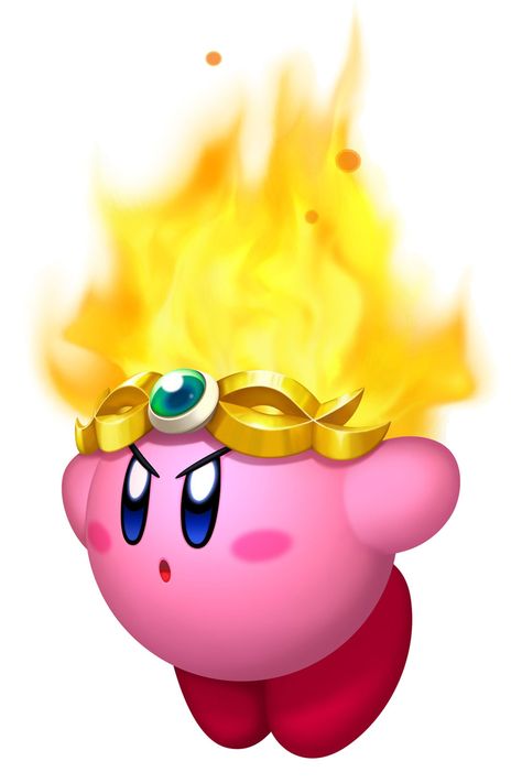 Fire Kirby from Kirby's Return to Dream Land Kirby Nintendo, Adventure Time Characters, Really Cool Drawings, Kirby Art, Dream Land, Nintendo Game, Fire Dragon, Game Character Design, Battle Royale