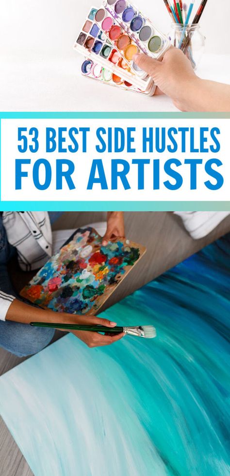 Side Hustle For Artists, Side Hustles For Artists, Art Side Hustle, Jobs For Artists, Make Money As An Artist, Hustle Art, Jobs In Art, Art Biz, Art Therapist