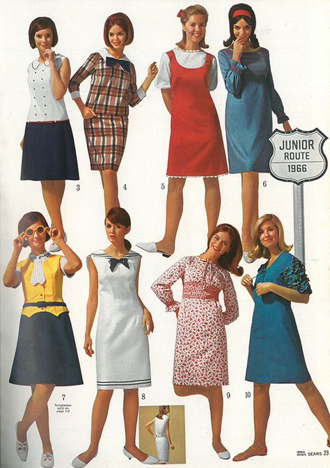 MeTV Network | What women were wearing in the summer of 1966 Mod Women, 1966 Fashion, Decades Outfits, 60’s Fashion, Vintage Fashion 1960s, 1960s Dresses, 1960 Fashion, 1960s Outfits, Sears Catalog