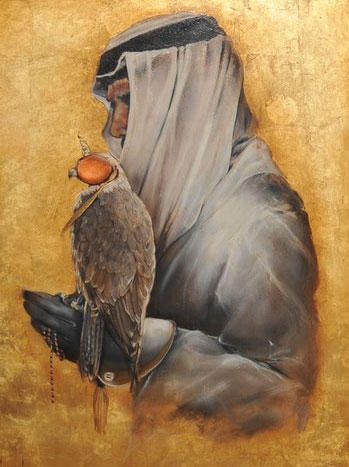 Falcon Painting, Alex French, French Poetry, Falcon Art, الفن الرقمي, Arabian Art, Oil Painting Tutorial, Canvas Drawing, Calligraphy Art Print