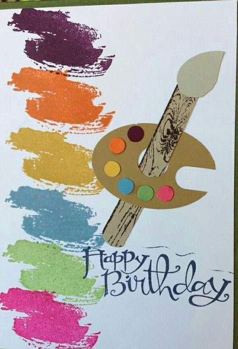 Painters Birthday Cards Happy Birthday Artist, Happy Birthday Man, Artist Birthday, Happy Birthday 18th, Happy Birthday Art, Happy Birthday Wishes Images, Happy Birthday Wishes Quotes, Birthday Wishes And Images, Happy Birthday Pictures