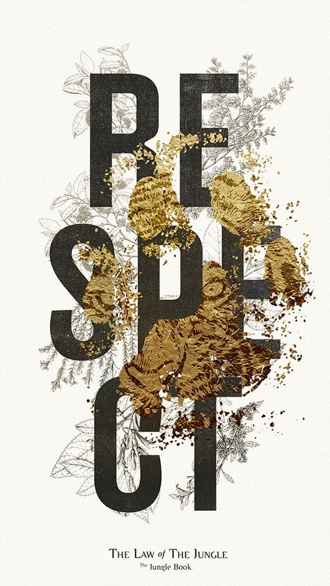 Bild Gold, Cv Inspiration, The Jungle Book, Poster Shop, Plakat Design, Grafic Design, Poster Ideas, Typography Inspiration, Drawing Tutorials