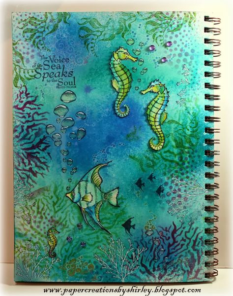 Art Journal Challenge, Journal D'art, Gcse Art Sketchbook, Art Journal Prompts, Watercolor Art Journal, Journal Entry, Sea Life Art, Art Journal Cover, Art Journal Techniques