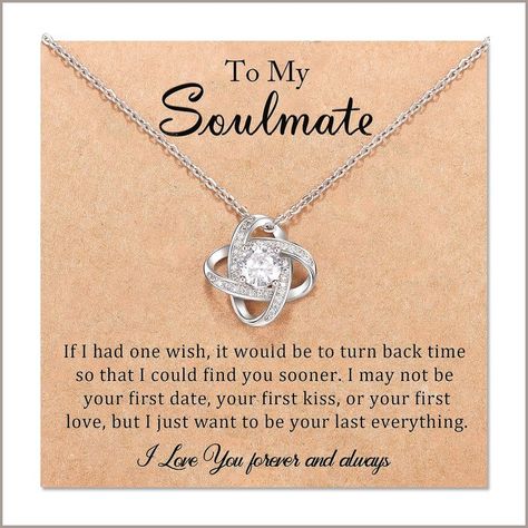 JOGDIAM Girlfriend Soulmate Necklace Gifts for Girlfriend/Wife/Soulmate, Romantic Gift Soulmate Necklace, Girlfriend Necklace Gift, Birthday Necklace Gift, Husband Material, Surprises For Her, Gifts For My Girlfriend, Gifts For Girlfriend, Romantic Gifts For Her, Christmas Gifts For Girlfriend