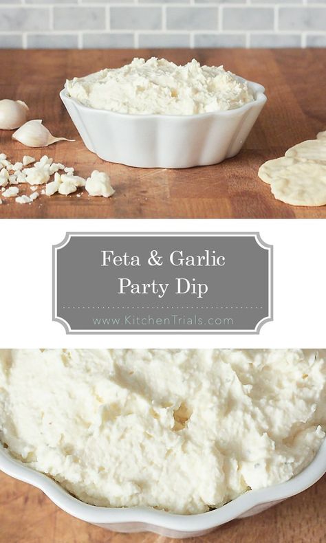 feta and garlic cracker dip Feta Cheese Dip Recipes, Feta Cheese Dip, Cream Cheese Spread Recipes, Cracker Dip, Garlic Dip, Party Dip, Cheese Dip Recipes, Party Snack Food, Feta Dip