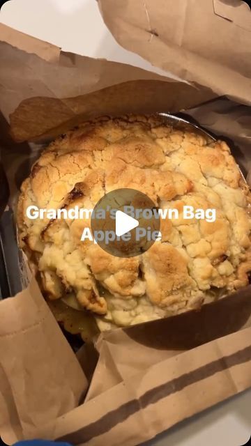 Sarah French on Instagram: "🍂 Sharing one of my favorite fall recipes because so many of you asked about it! 🍏🥧 My grandma’s brown bag apple pie recipe! I don’t know about you, but I had NEVER heard of baking a pie in a brown paper bag?!! 😱 So I wasn’t sure how this recipe was going to turn out, but it was DELICIOUS!! 😋 The kids got involved, as well as my mother-in-law! 👩‍🍳👧👵  Ingredients:   🍏 Pie Filling:  About 5-6 cooking apples. (We used Granny Smith) 🍏 ½ cup sugar 🍬 2T flour 🌾 ½ t nutmeg 🌰 Uncooked pie shell 🥧  🍯 Pie Topping:  1 stick butter 🧈 ½ cup sugar 🍬 ½ cup flour 🌾 Directions:  Slice 4-5 cooking apples. 🍏 Recipe didn’t specify the exact number. In a bag, mix ½ cup sugar, 2T flour, ½ t nutmeg. 🥄 Pile high into 1 uncooked pie shell. In a bowl, mix 1 stick but Apple Amber Pie, Brown Paper Bag Apple Pie, Brown Paper Bag Apple Pie Recipe, Paper Bag Apple Pie Recipe, Brown Bag Apple Pie Recipe, Paper Bag Apple Pie, French Apple Pie, Cooking Apples, Pie Topping