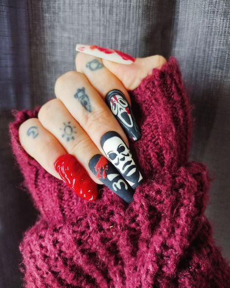 It’s Spooky Szn the nail baddie way 🩸🎃💀💅 So it’s right to give you the duo you love to see !! Custom mouth nail ring 🩸👅by the one and only: @hyperart.llc @hyperart.llc @hyperart.llc Custom Slasher spooky movie Nail set by me 💅 Check out all of @hyperart.llc pop sockets and accessories today !! SWIPE➡️➡️ to see the gore you’ve been longing for !! OUR SPOOKY CUSTOM SET PRICE LIST IS NOW AVAILABLE AT PRESSEDBYVIRGO.COM !! #PressOnNails #NailArtist #NailInspo #NailGoals #NailDesigns #... Pop Sockets, Spooky Movies, Spooky Szn, Nail Ring, The One And Only, Price List, Nail Artist, One And Only, Press On Nails