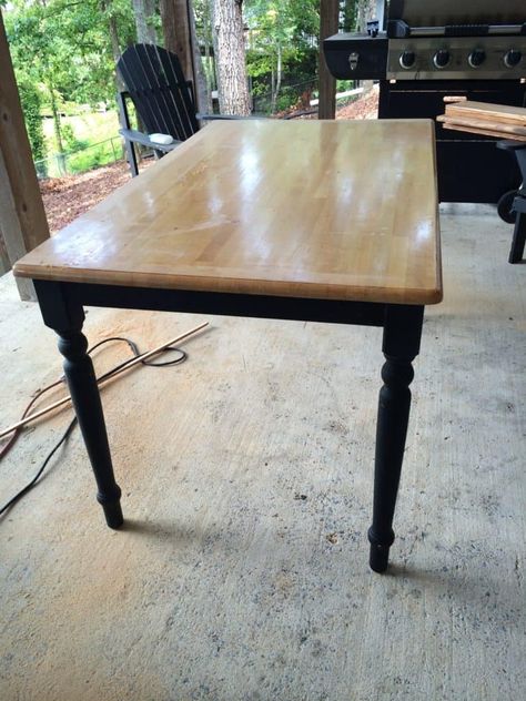 Butcher Table Kitchen, Butcher Block Table Top, Butcher Block Table Ideas, Refinish Butcher Block Table, Butcher Block Table Diy, Butcher Block Table Dining, Butcher Block Kitchen Table, Butcher Block Dining Table, Butcher Table