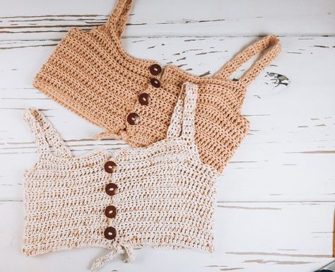 Meadow Tie Top Crochet Bralette | Free Pattern - Tie Top Crochet, Crochet Bralette Pattern, Crochet Bralette Top, Bralette Pattern, Crochet Crop Top Pattern, Crop Top Pattern, Mode Crochet, Crochet Tops Free Patterns, Crochet Bralette