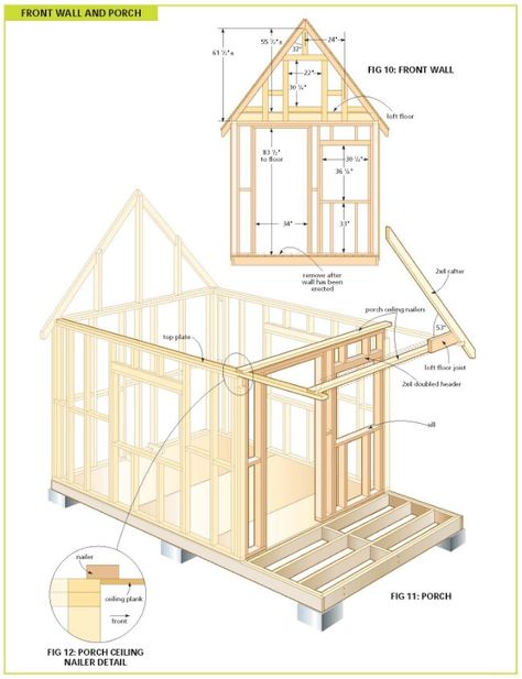 Completely Free 108 Sq. Ft. Cottage Wood Cabin Plans - Sometimes it’s a nice change to get something for free, don’t you agree? That’s exactly why we wanted to share this plan with you! The good people at The Classic Archives shared the plans for this cute and compact guest cabin complete with an adult-sized loft. This is a great option for a getaway in the woods or even in your backyard for guests! Wooden House Plans, Cottage Woods, Wood Cabin, Free Shed Plans, Build A Playhouse, Cabin Floor, A Small House, Guest Cabin, Tiny Cabin